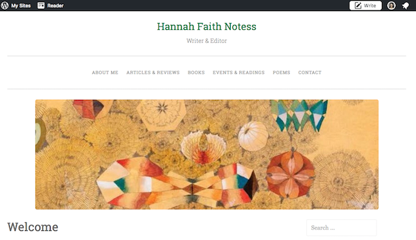hannah notess website screenshot
